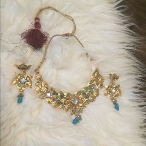 Matching necklace and earrings set